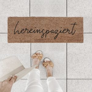 Kleine Kokosmatte "Hereinspaziert"