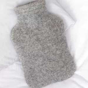 Wärmeflasche mit Wollbezug (grau einfärbig)