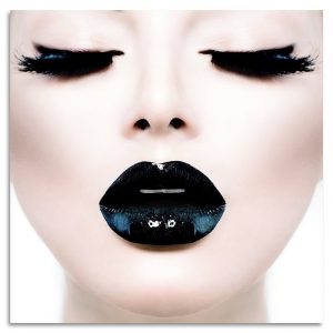 Acrylglasbild "Black Lips"